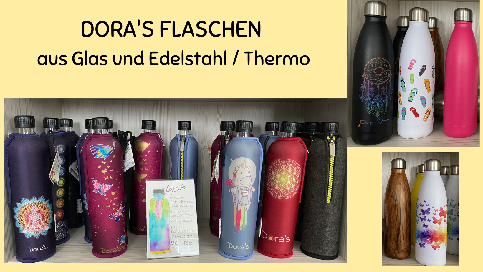 Doras Glasflaschen